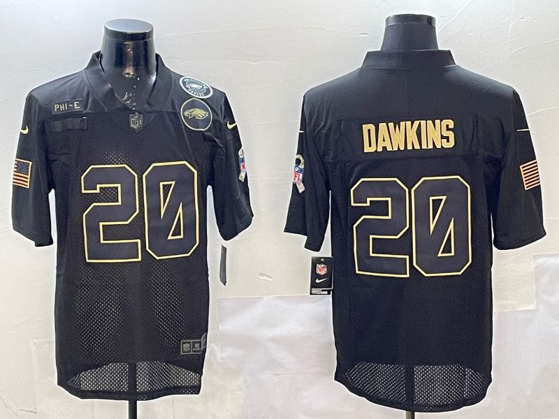 Men Philadelphia Eagles #20 Dawkins Black 2025 Nike Salute to Service Limited NFL Jersey style 4->philadelphia eagles->NFL Jersey